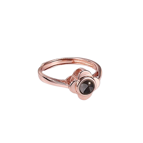 Adjustable Photo Projection Ring in Rose Gold finish