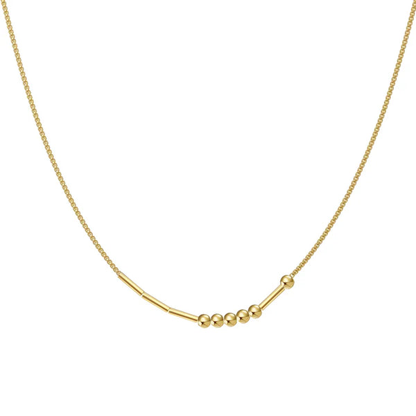 Personalized Morse code necklace in gold — hidden message keepsake worn openly for women and men