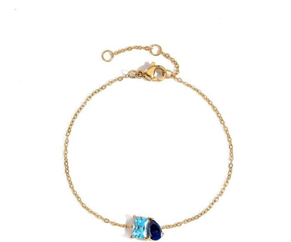 Personalized Duo Birthstone Bracelet — Two Stone Bracelet for Her