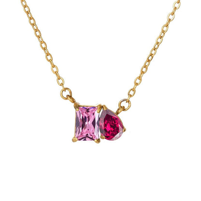 Duo birthstone necklace pairing for October