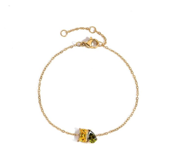 Personalized Duo Birthstone Bracelet — Two Stone Bracelet for Her