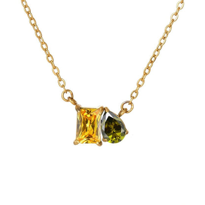 Duo birthstone necklace pairing for November