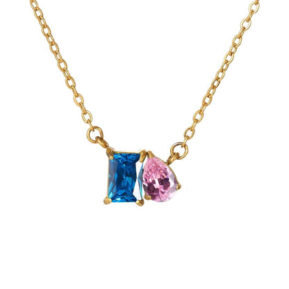 Duo birthstone necklace pairing for December