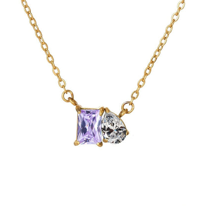 Duo birthstone necklace pairing for June