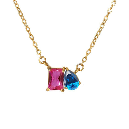 Duo birthstone necklace pairing for July