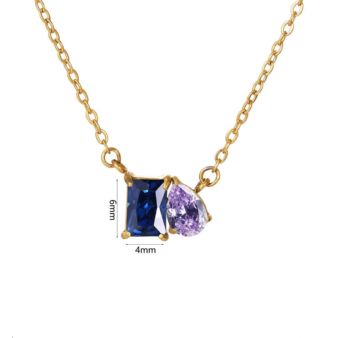 Duo birthstone necklace pairing for September