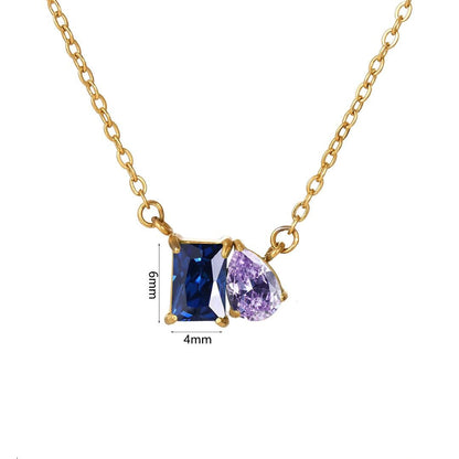 Duo birthstone necklace pairing for September