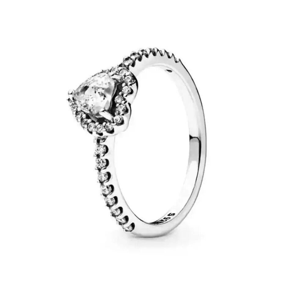 Heart Ring with Colored Crystal & Rose Gift Box