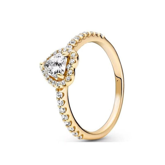 Heart Ring with Colored Crystal & Rose Gift Box