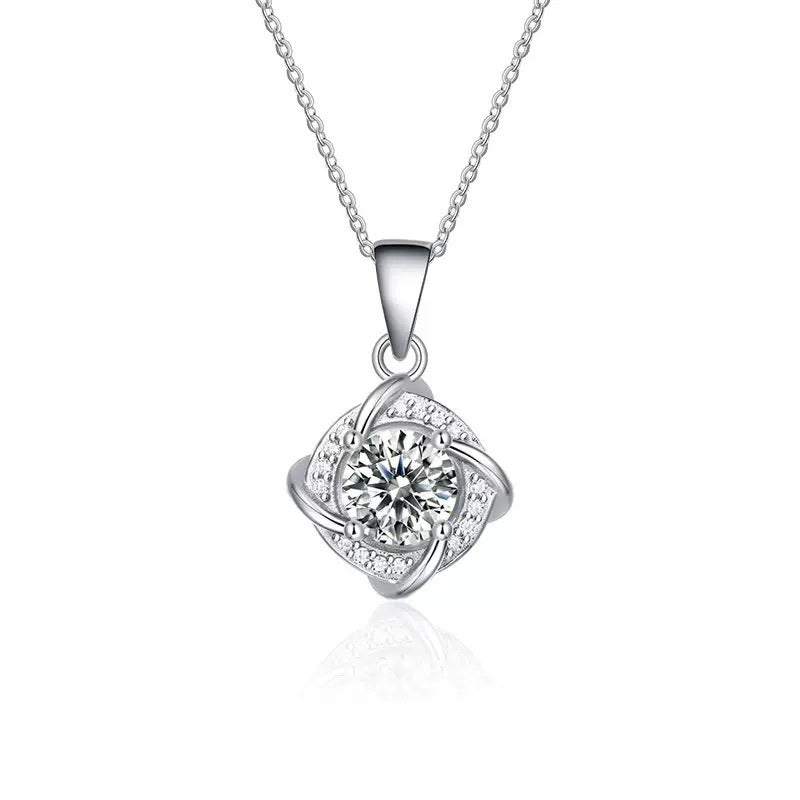 Cubic Zirconia Necklace, Dream Windmill pendant