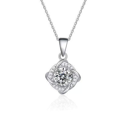 Cubic Zirconia Necklace, Dream Windmill pendant