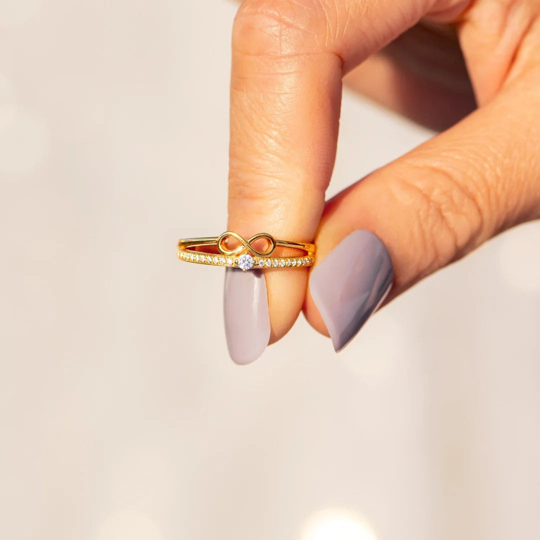 Bow Cubic Zirconia Ring with Rose Gift Box