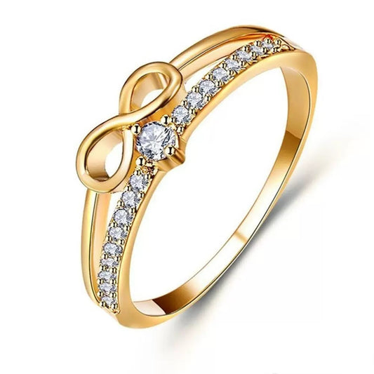 Bow Cubic Zirconia Ring with Rose Gift Box