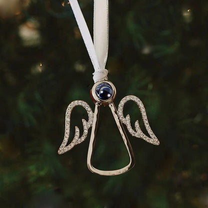 Angel photo ornament with picture inside — remembrance memorial Christmas ornament for moms and grandparents
