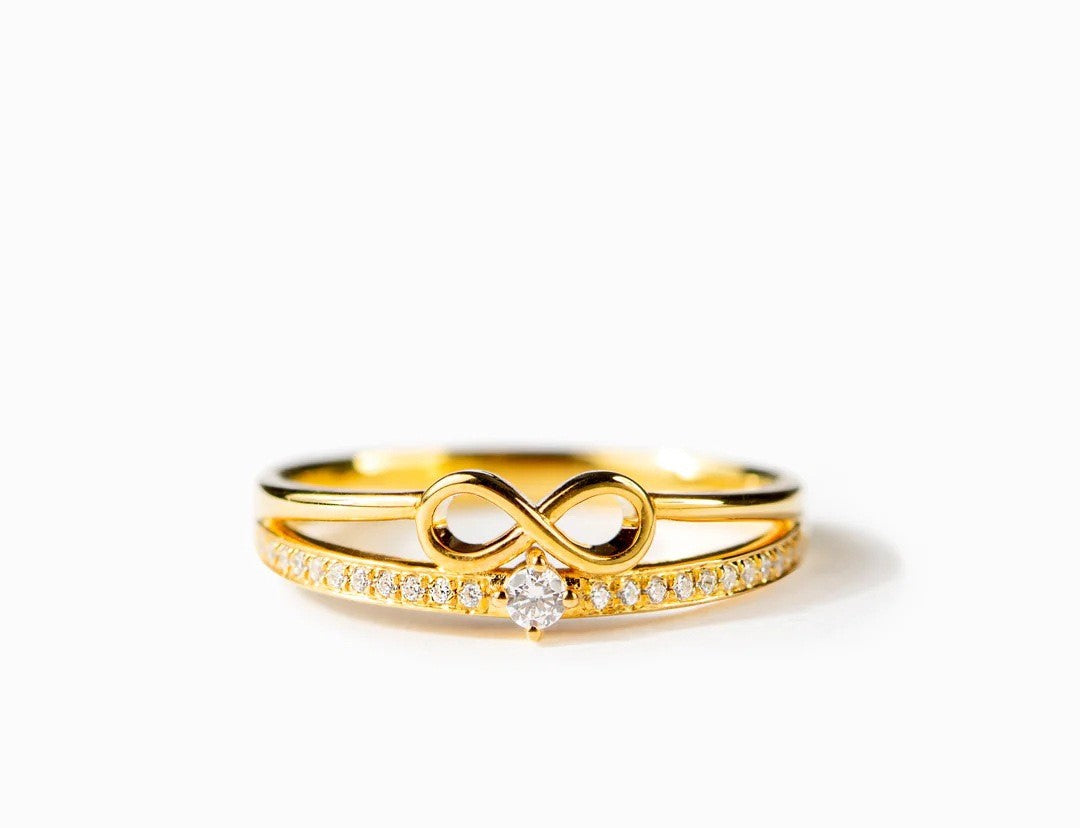 Bow Cubic Zirconia Ring with Rose Gift Box