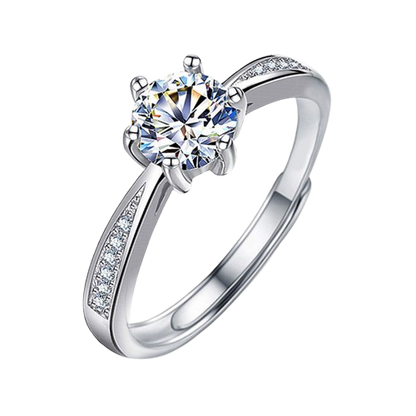 Moissanite Adjustable Zircon Stone Ring