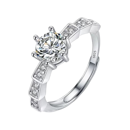 Moissanite Adjustable Zircon Stone Ring