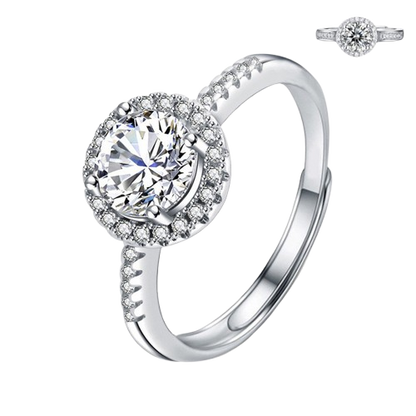 Moissanite Adjustable Zircon Stone Ring
