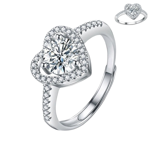 Moissanite Adjustable Zircon Stone Ring