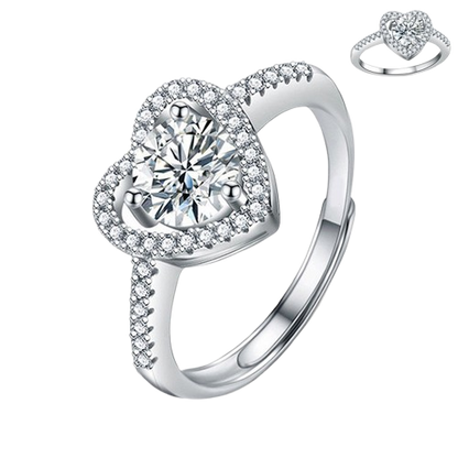 Moissanite Adjustable Zircon Stone Ring