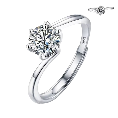 Moissanite Adjustable Zircon Stone Ring