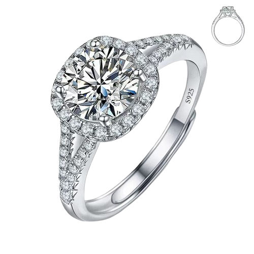 Moissanite Adjustable Zircon Stone Ring