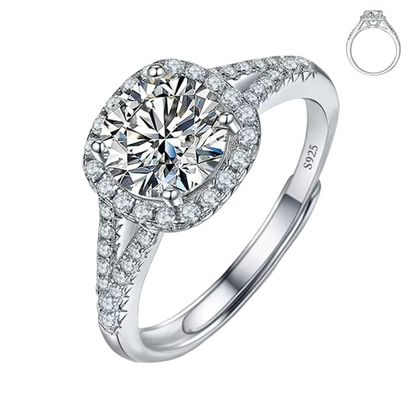 Moissanite Adjustable Zircon Stone Ring
