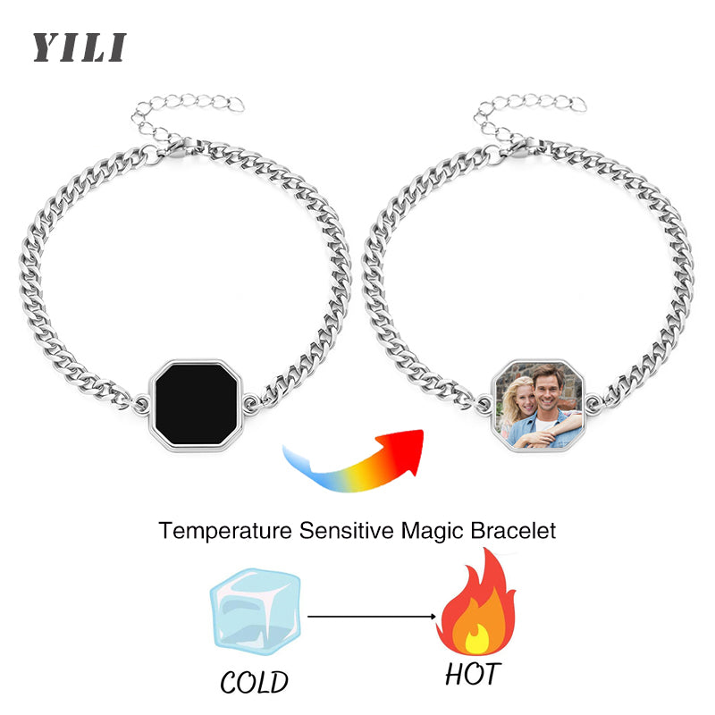 Geometric Mood Photo Bracelet — Custom Gift