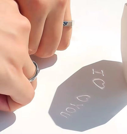 I love you hidden message ring — hidden I Love You projection visible only by light