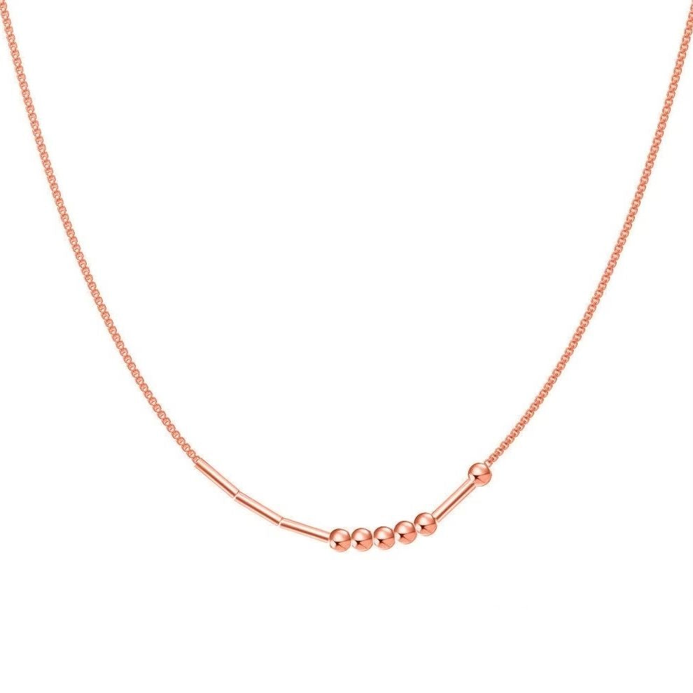 Personalized Morse code necklace in rose gold — personalized hidden message gift for women