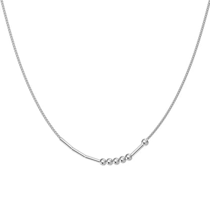 Personalized Morse code necklace in silver — subtle hidden message keepsake for couples and best friends