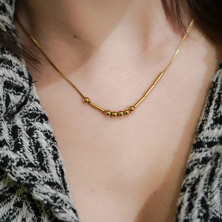 Personalized Morse code necklace — secret message encoded along the chain for couples and best friends