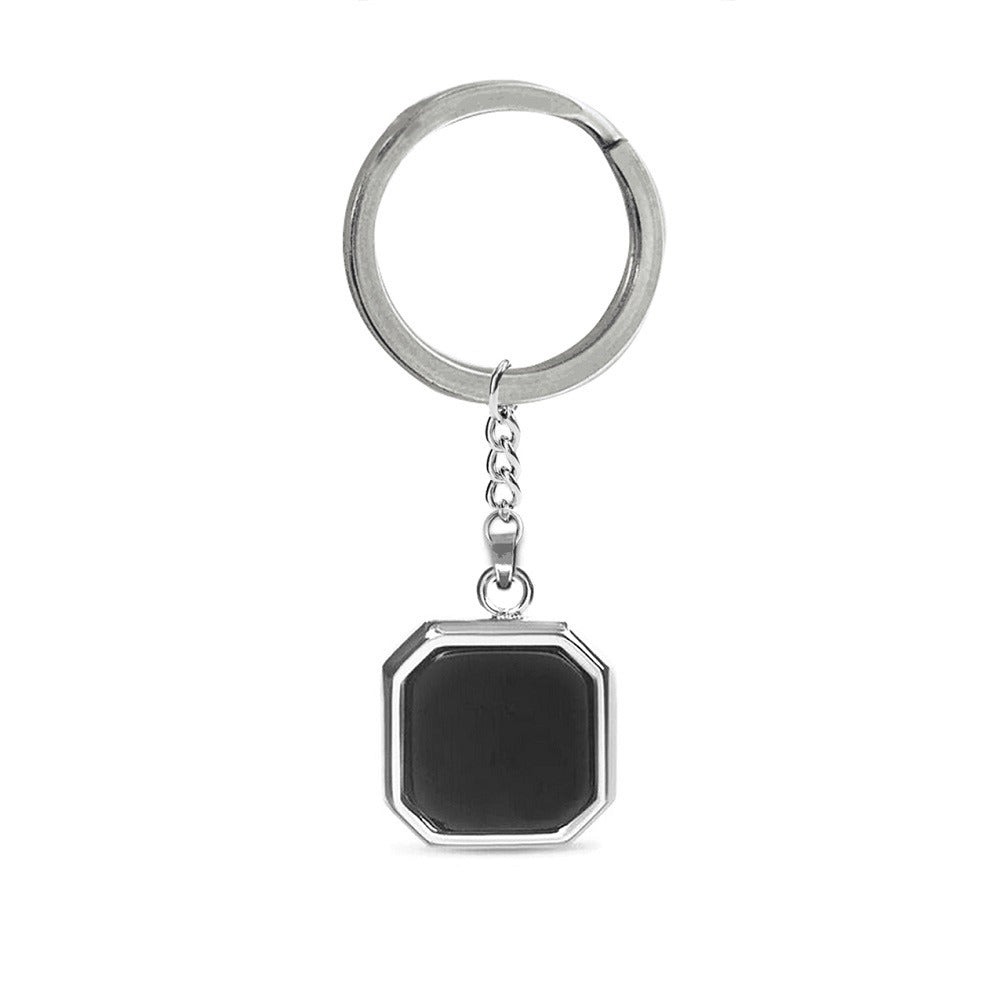 Geometric Mood Photo Keychain — Custom Gift