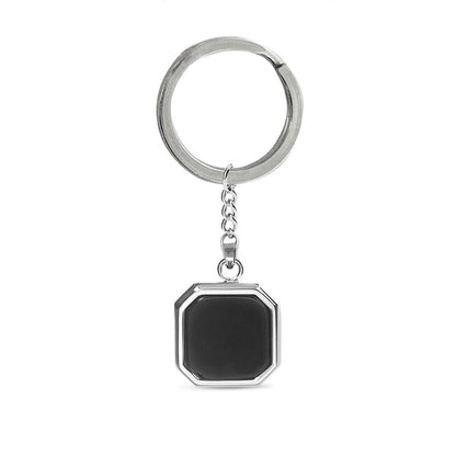Geometric Mood Photo Keychain — Custom Gift