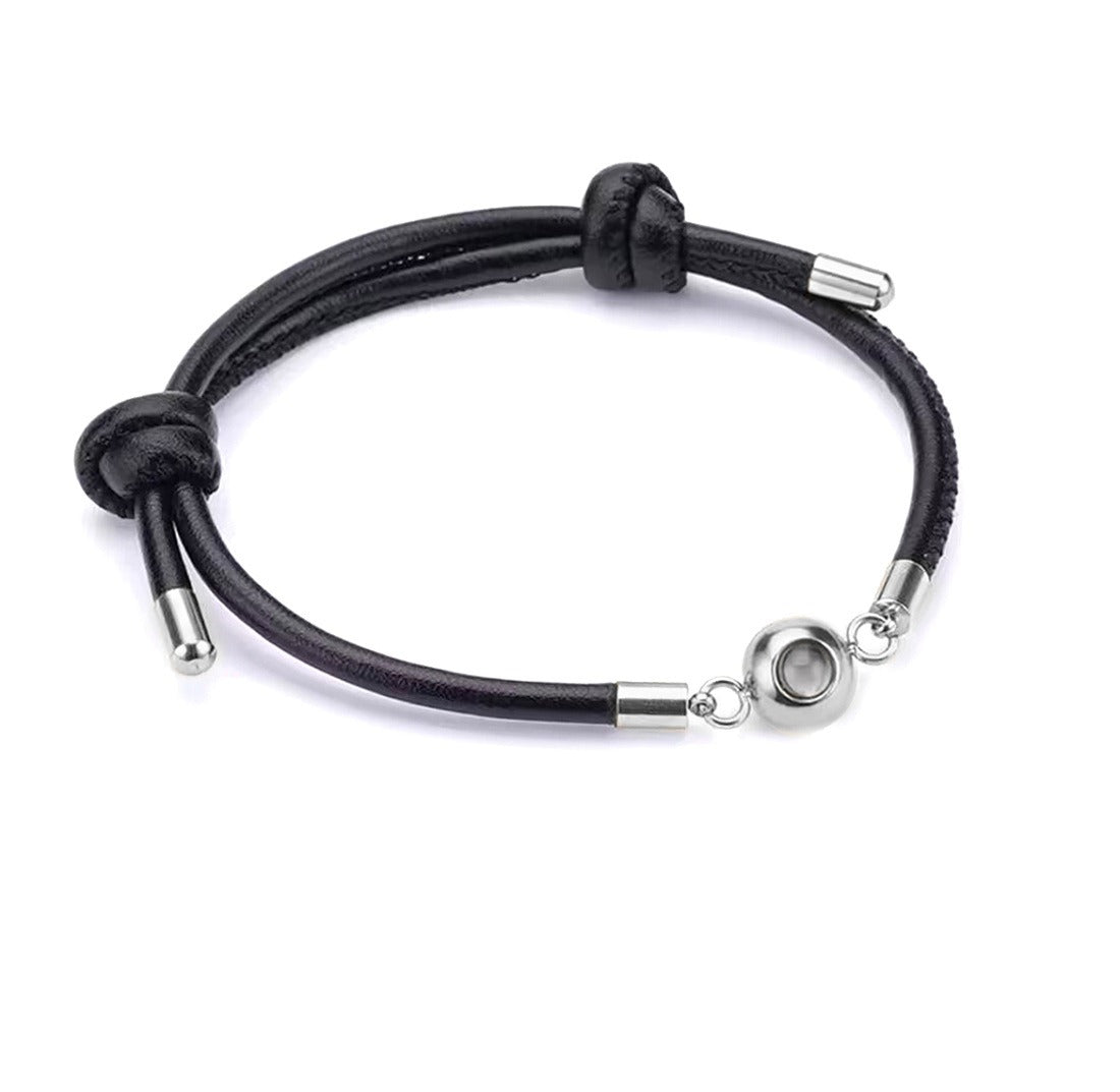 Leather Photo Projection Bracelet — Custom Gift