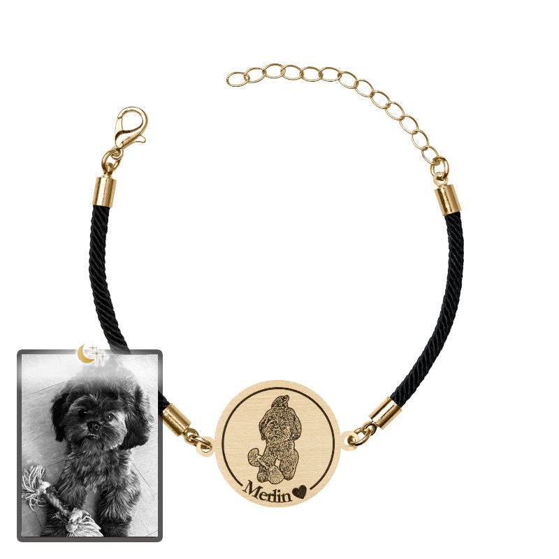 Adjustable Medallion Dog Memorial Bracelet - Dazzle Wears