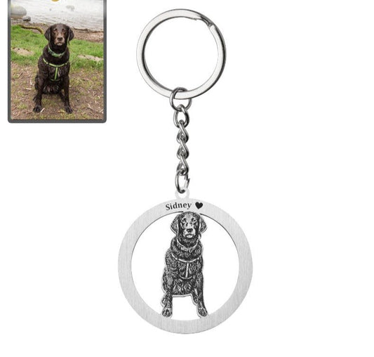 Silhouette Halo Life-Like Dog Keychain - Dazzle Wears
